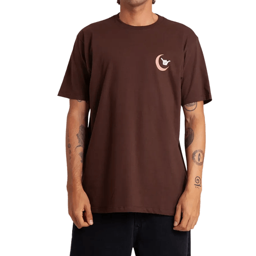 HLTS010775 MARROM CAMISETA